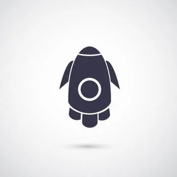 Vector rocket icon isolated on background Stock Illustration