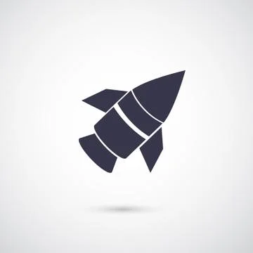 Vector rocket icon isolated on background Stock Illustration
