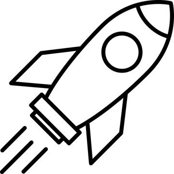Vector rocket icon as a startup launch concept Stock Photos