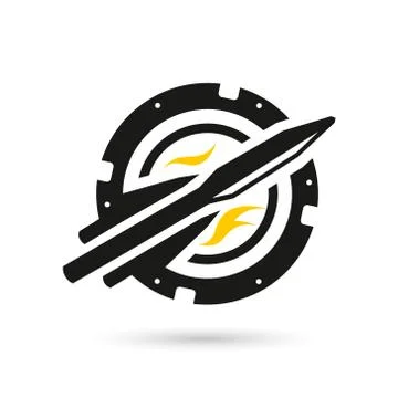 Vector rocket into space Ilustração Stock