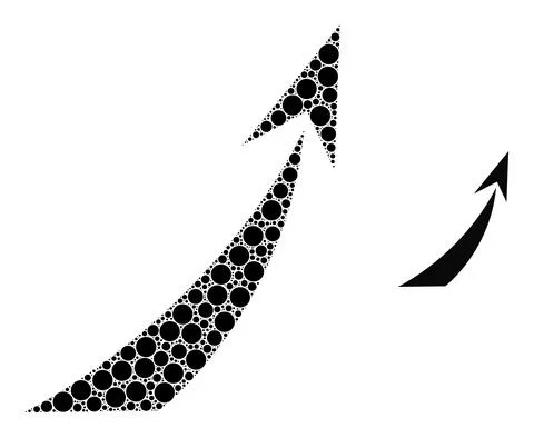 Vector Rocket Start Composition of Small Circles Stock Illustration