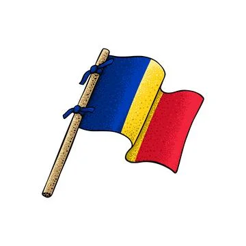 Vector of Romania Flag Stock Illustration