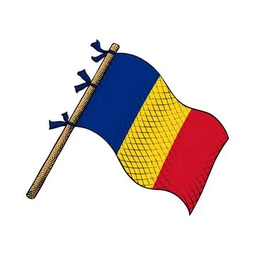 Vector of Romania Flag Stock Illustration