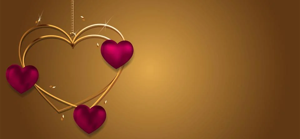 Vector. Romantic design for Valentine's Day. Realistic 3d purple gel balloons. Stock Illustration