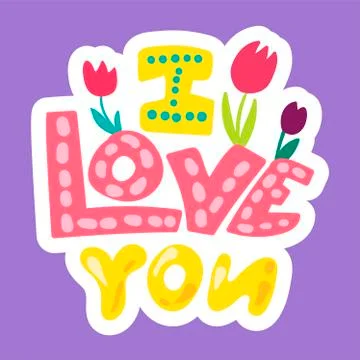 Vector Romantic Love Patch in doodle style 스톡 일러스트