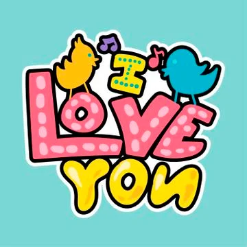 Vector Romantic Love Patch in doodle style 스톡 일러스트