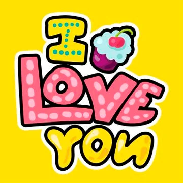 Vector Romantic Love Patch in doodle style 스톡 일러스트