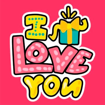 Vector Romantic Love Patch in doodle style 스톡 일러스트