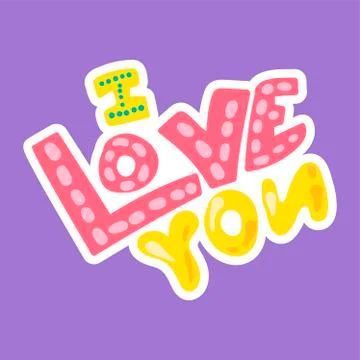 Vector Romantic Love Patch in doodle style Illustrazione stock