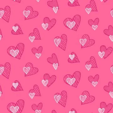 Vector romantic seamless pattern Stock Illustration