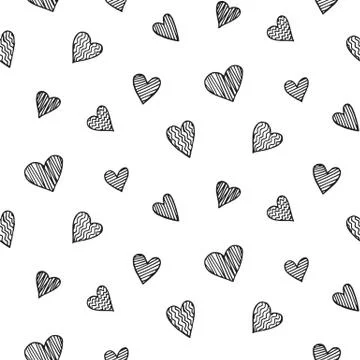 Vector romantic seamless pattern Stock Illustration