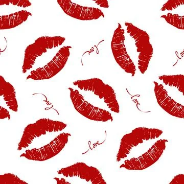 Vector. Romantic seamless pattern for Valentine's Day. Stock Illustration