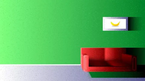 Vector room in grain brush style Stock Illustration