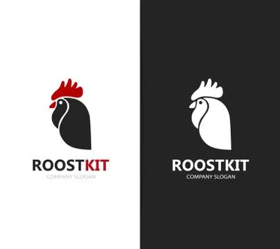 Vector of rooster and cock logo combination. Chinese and cockerel design element Stock Illustration