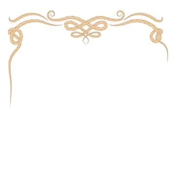 Vector of rope frame set on pattern retro background. Stock Illustration