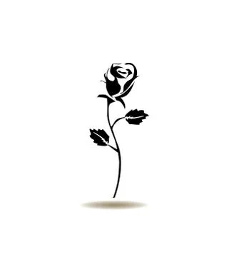 Vector rose icon Stock Illustration