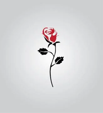 Vector rose icon Stock Illustration