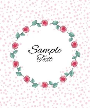 Vector of roses frame Stock Illustration