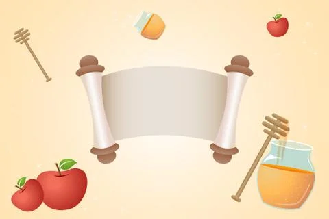 Vector Rosh Hashanah template Stock Illustration