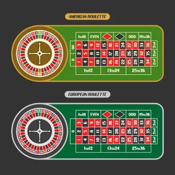 Vector Roulette Tables Stock Illustration