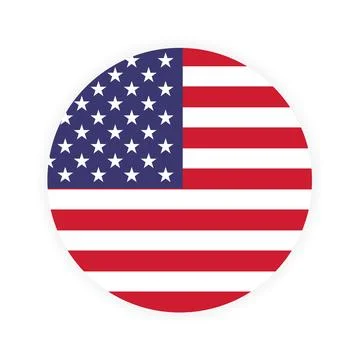 Vector round American flag background Stock Illustration