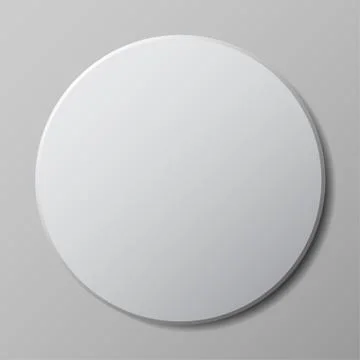 Vector round button with shadow Stock Illustration