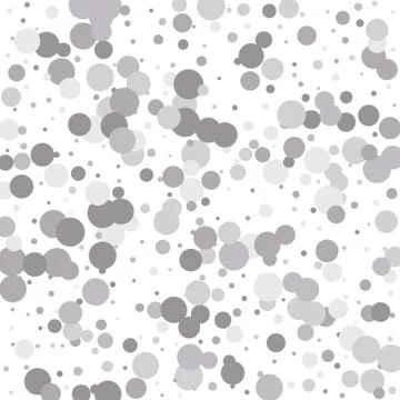 Vector round confetti splash isolated on white background. Gray and white cir Stock Illustration