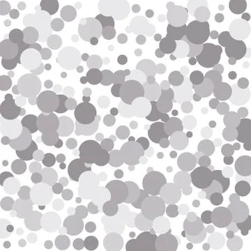 Vector round confetti splash isolated on white background. Gray and white cir Stock Illustration