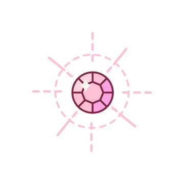 Vector round diamond design Stock Illustration