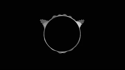 Vector round equalizer, for music and your video, with striped. Stock Footage 148533777