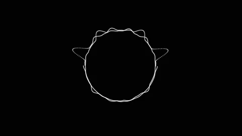 Vector round equalizer for music and your videos with dots Stock Footage 148533780