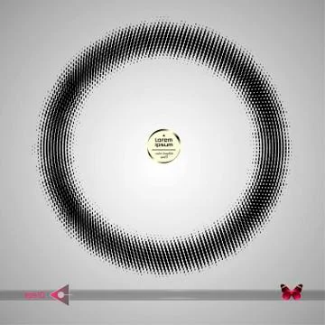 Vector round frame. Abstract graphic element background. Stock Illustration