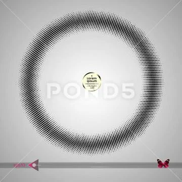 Vector round frame. Abstract graphic element background. Иллюстрация