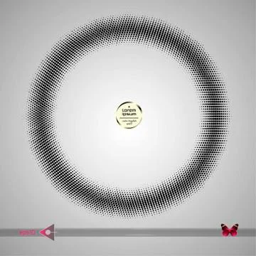 Vector round frame. Abstract graphic element background. Stockillustratie