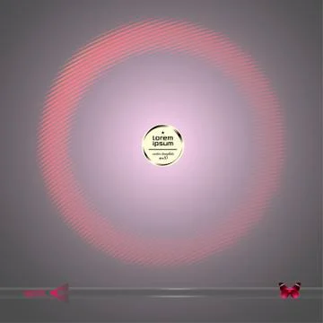 Vector round frame. Abstract graphic element on dark background Illustrazione stock