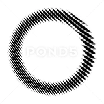 Vector round frame. Abstract graphic element background. Stockillustratie
