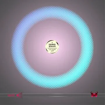 Vector round frame. Abstract graphic element on dark background Иллюстрация