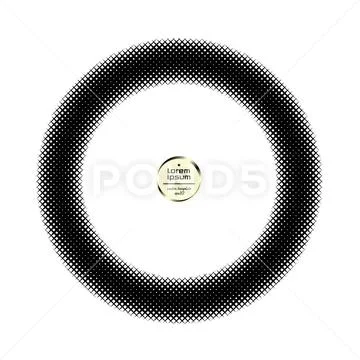Vector round frame. Abstract graphic element background. 스톡 일러스트