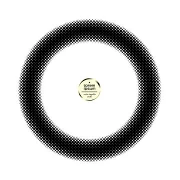 Vector round frame. Abstract graphic element background. Stock Illustration