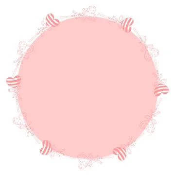 Vector round frame, border from lollipop, gingerbread on stick in shape of he Illustrazione stock