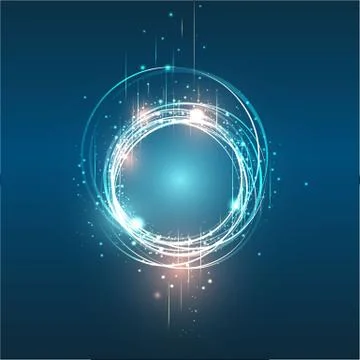 Vector round frame  shining circle banner illustration for web and print, bri Stock Illustration