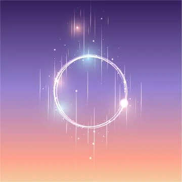 Vector round frame  shining circle banner illustration Stock Illustration