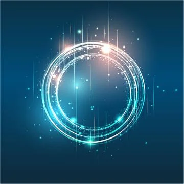 Vector round frame  shining circle banner illustration Stock Illustration