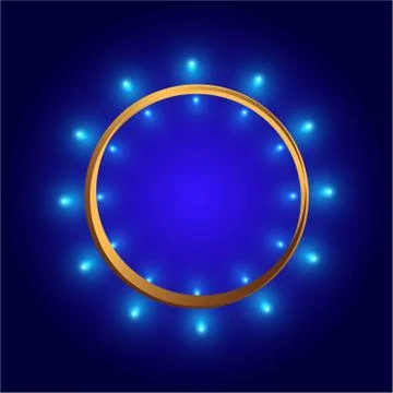 Vector round frame  shining circle banner illustration Stock Illustration