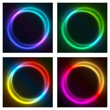 Vector round frame. Shining circle banner. Vector illustration Illustrazione stock