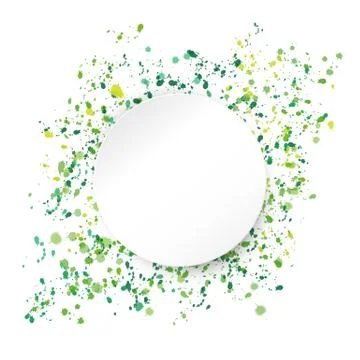 Vector round frame on white background  in grunge style Stock Illustration