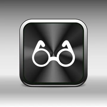 Vector Round Glasses Icon Symbol vision specs decoration Stock Illustration