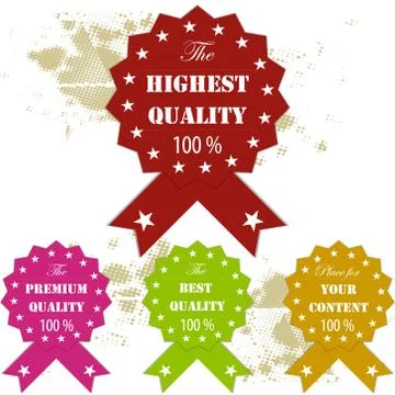 Vector round grunge label Stock Illustration