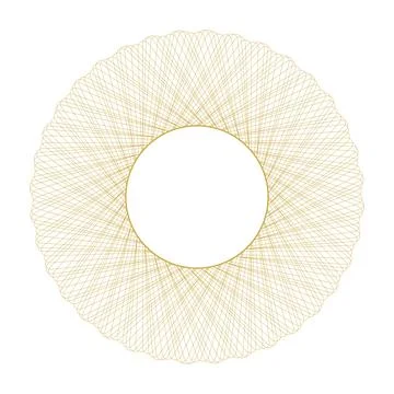 Vector round Guilloche elements for certificate or diploma and currency design Stock Illustration