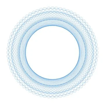 Vector round Guilloche elements for certificate or diploma and currency design Stock Illustration